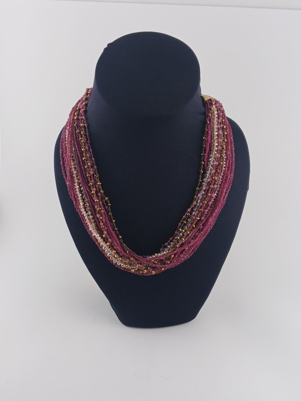 Luxury Signed Ottaviani Bijoux Berry Collano Torcion Briolette Crystal Necklace